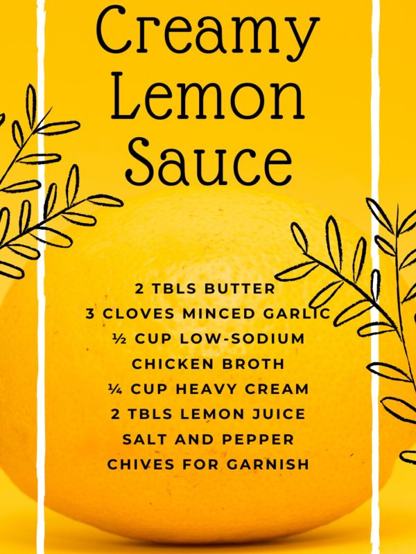 Creamy lemon sauce recipe.