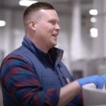 Brandon Gottsacker of Superior Fresh in the aquaculture facility.